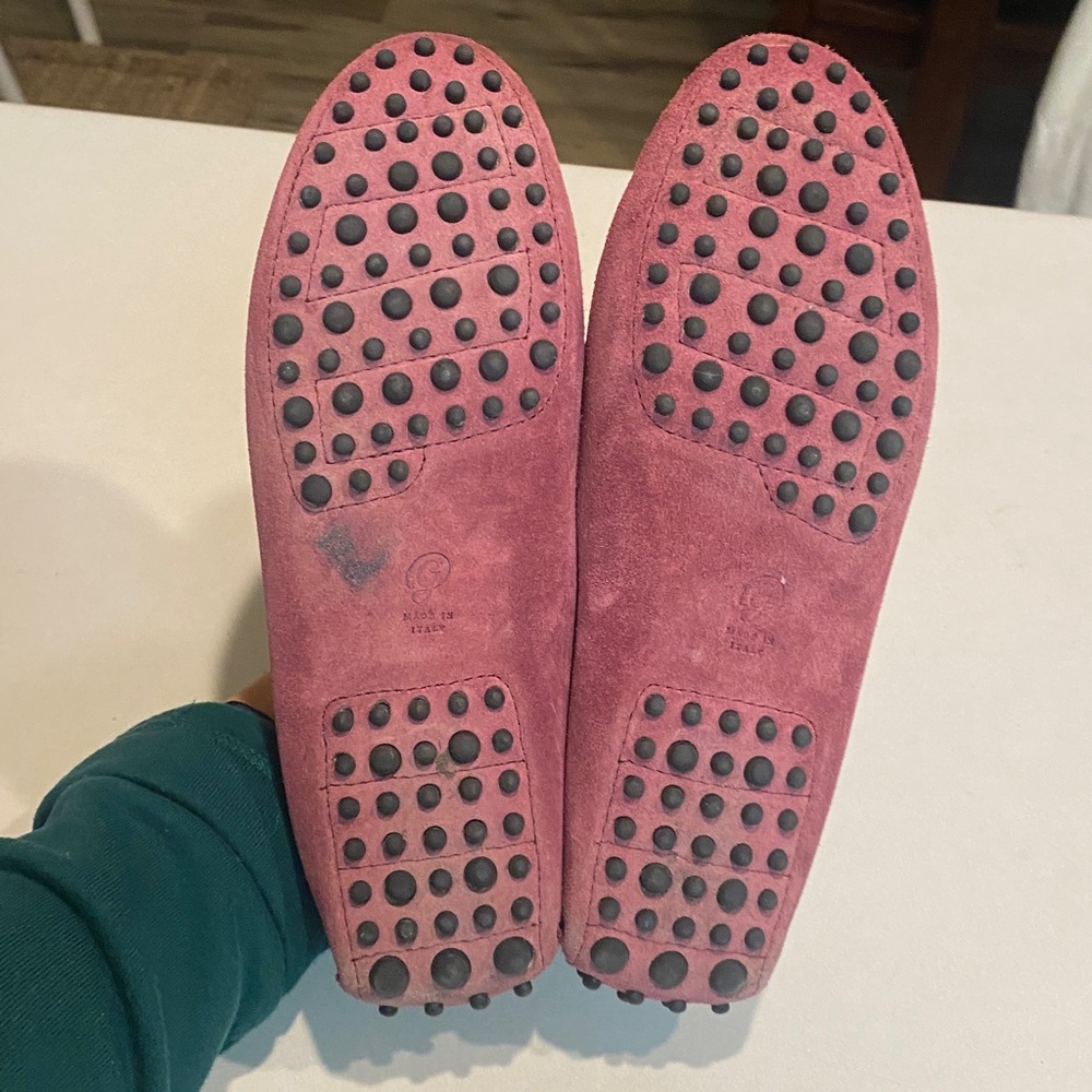 M. GEMI THE FELIZE SUEDE DRIVING SHOE MOCCASIN LOAFER BURGUNDY WOMENS SZ 39 - Picture 12 of 14